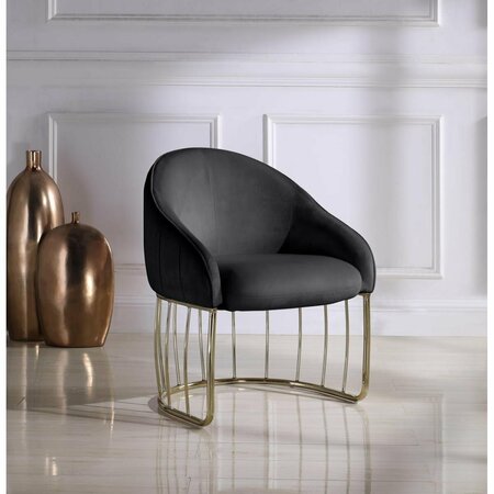 FIXTURESFIRST Modern Contemporary Vivienne Accent Club Chair, Black - 28.3 x 24.4 x 24 in. FI2196757